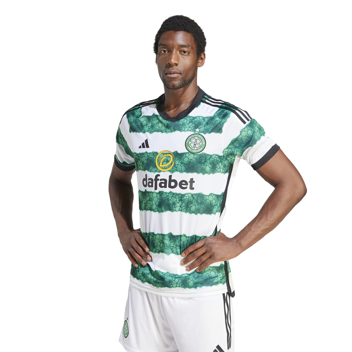 adidas Men&#39;s Celtic 23/24 Home Jersey | HY3343 Apparel Adidas Adult Small White/Team Green 