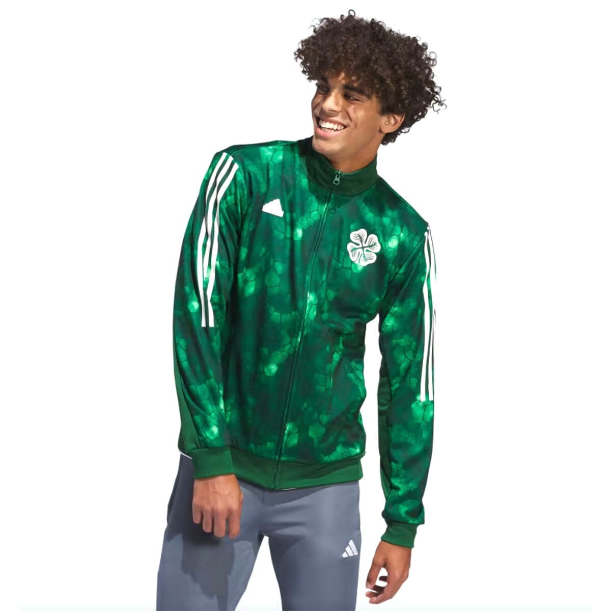 adidas Men's Celtic FC 23/24 Lifestyler Track Top | IP6299 Apparel Adidas Adult Small Amazon Green 