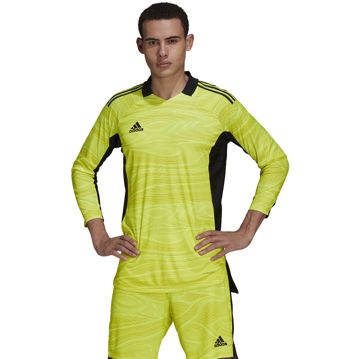 adidas Men's Condivo 21 Long Sleeve Goalkeeper Jersey | GF3588 Adidas Adult Small Acid Yellow 