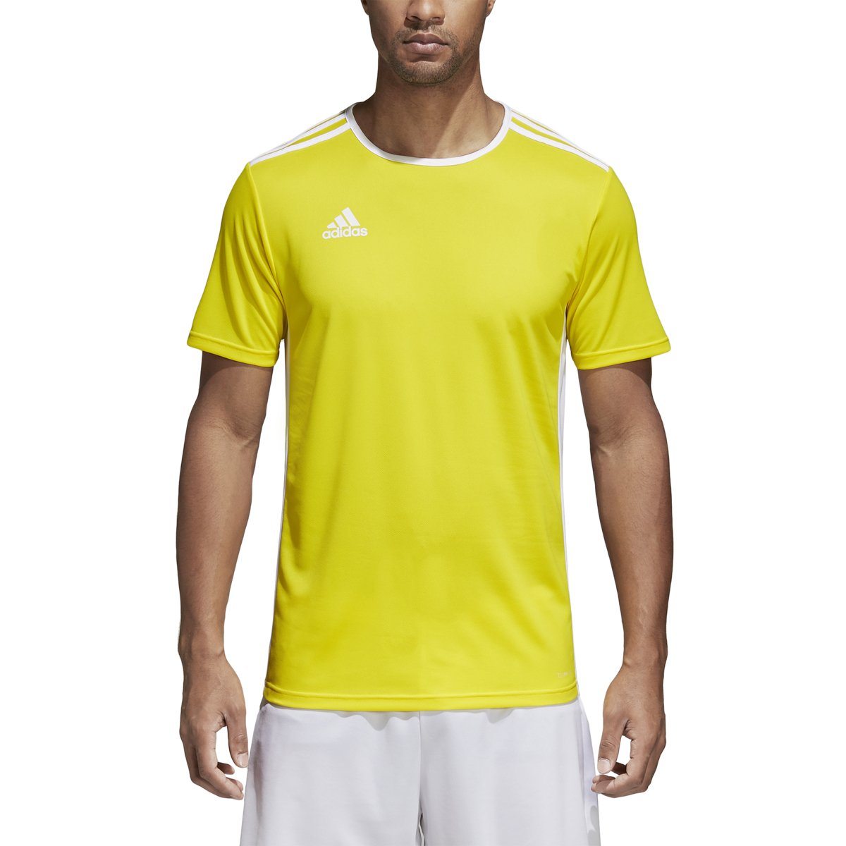 adidas Men&#39;s Entrada 18 Jersey | CD8390 Soccer Apparel adidas Adult XS yellow/white 