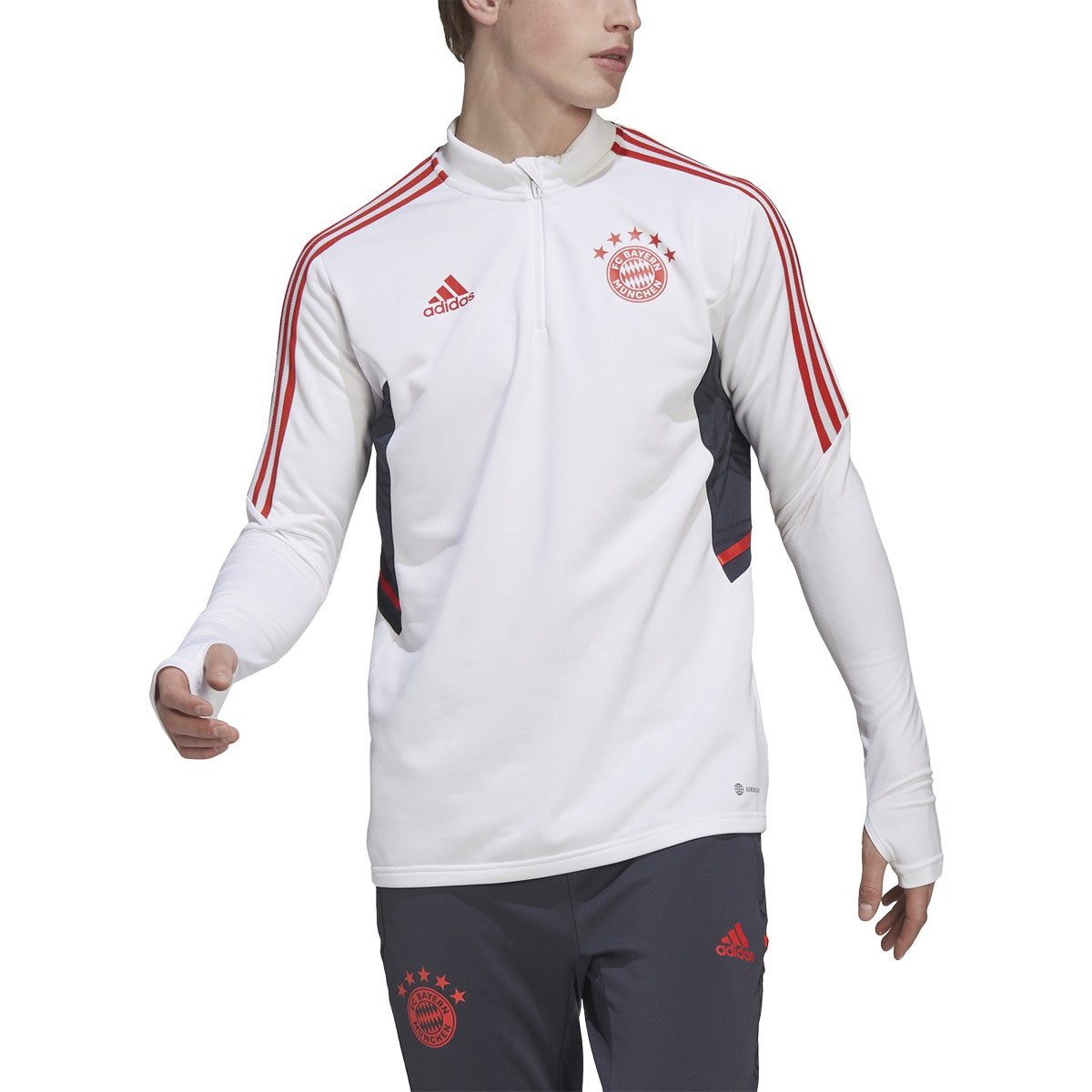 adidas Men's FC Bayern 22/23 Condivo Training Top | HB0620 Jersey Adidas Adult Small White 