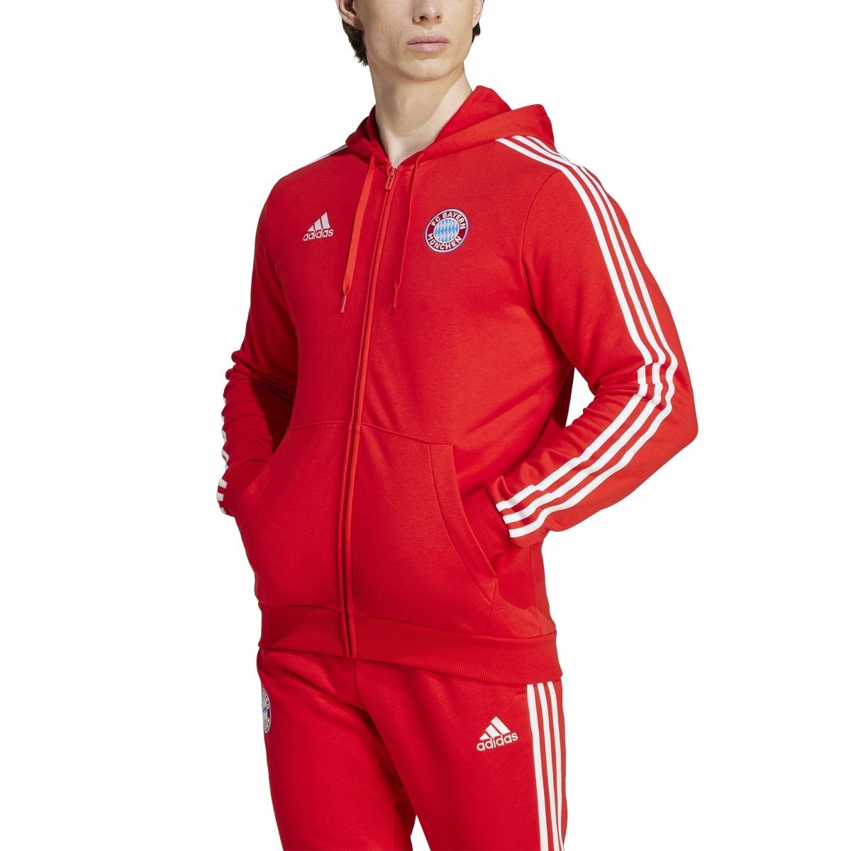 adidas Men's FC Bayern 23/24 DNA Full Zip Hoodie | HY3284