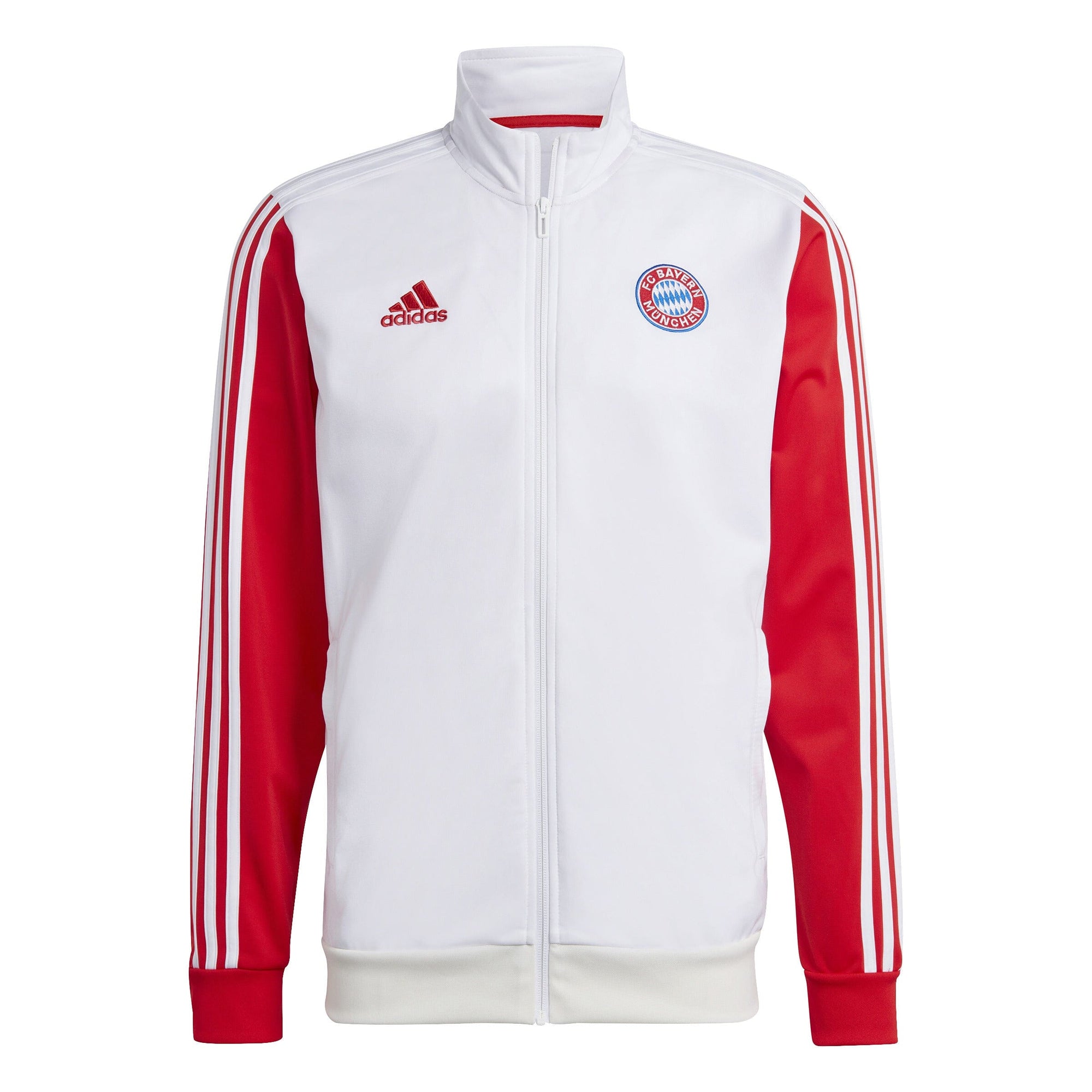 adidas Men's FC Bayern 23/24 DNA Track Top | HY3282 Track Jacket Adidas Adult Small White / Red 