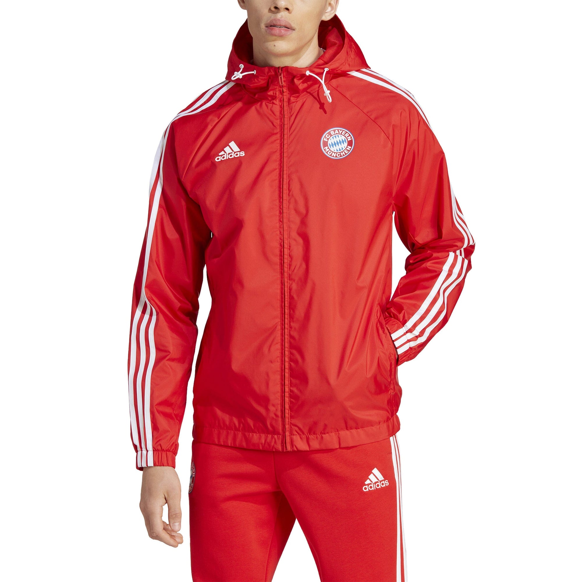 adidas Men's FC Bayern 23/24 DNA Windbreaker | HY3294 Windbreaker Adidas 