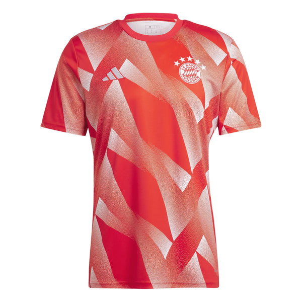 adidas Men&#39;s FC Bayern Pre-Match Shirt | IB1560 Jacket Adidas Adult Small Red/White 