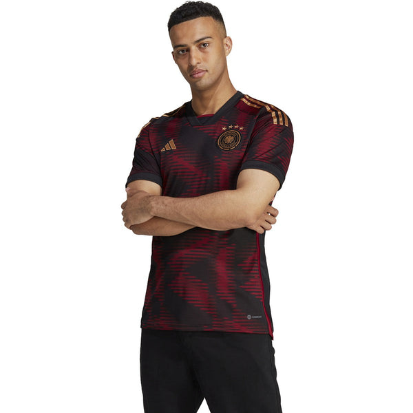 adidas Mens Germany 2022 Away Jersey | HJ9604 Jersey Adidas Adult Small Black 