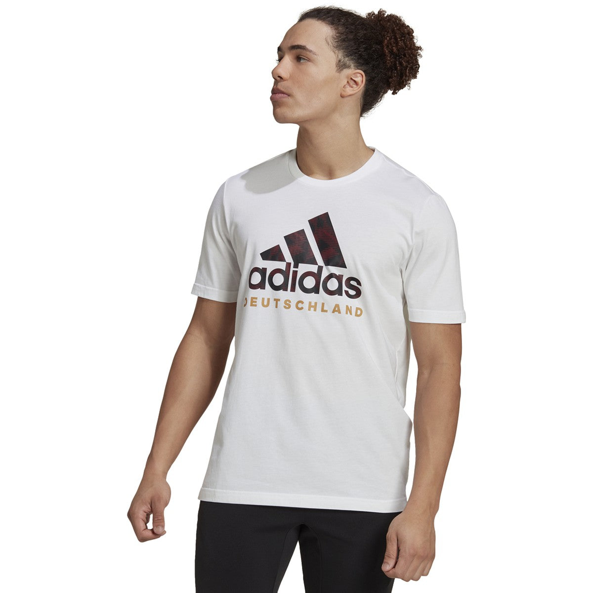 adidas Men&#39;s Germany 2022 DNA Graphic Tee | HC1275 Apparel Adidas Adult Small White / Black 