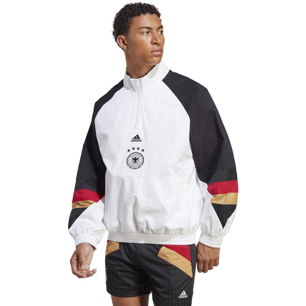 adidas Men&#39;s Germany 2022 Icon Jacket | HF4072 Jacket Adidas Adult Small Black / White 