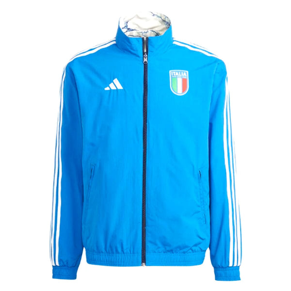 adidas Men&#39;s Italy 2023 Anthem Jacket | HT2186 Jacket Adidas Adult Small Blue 