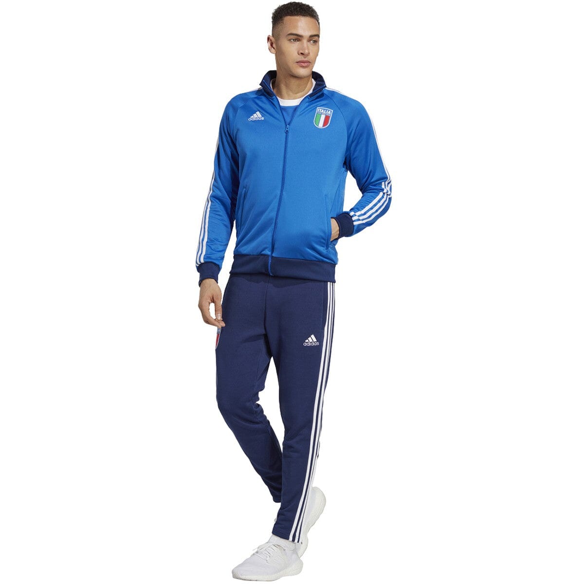 adidas Men's Italy 2023 DNA Track Top | HT2190 Adult Small / Blue