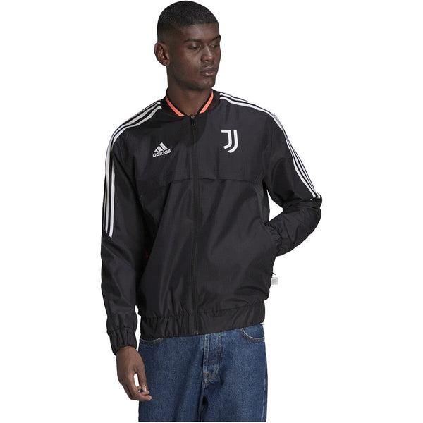 adidas Men&#39;s Juventus 2022/2023 Anthem Jacket | H67135 Goal Kick Soccer Adult Small Black 