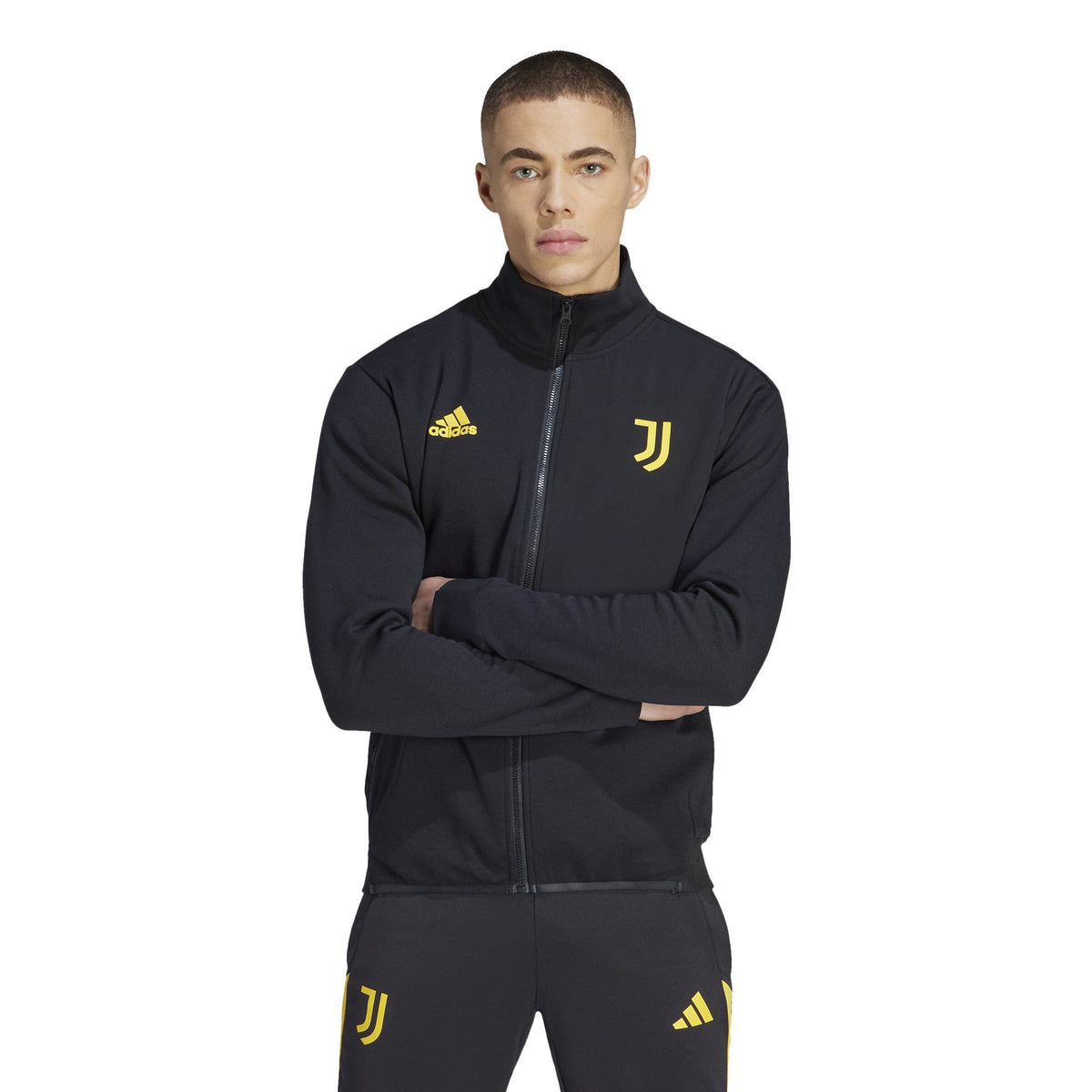 adidas Men&#39;s Juventus Anthem Jacket | HZ4985 Jacket Adidas Adult Small Black 
