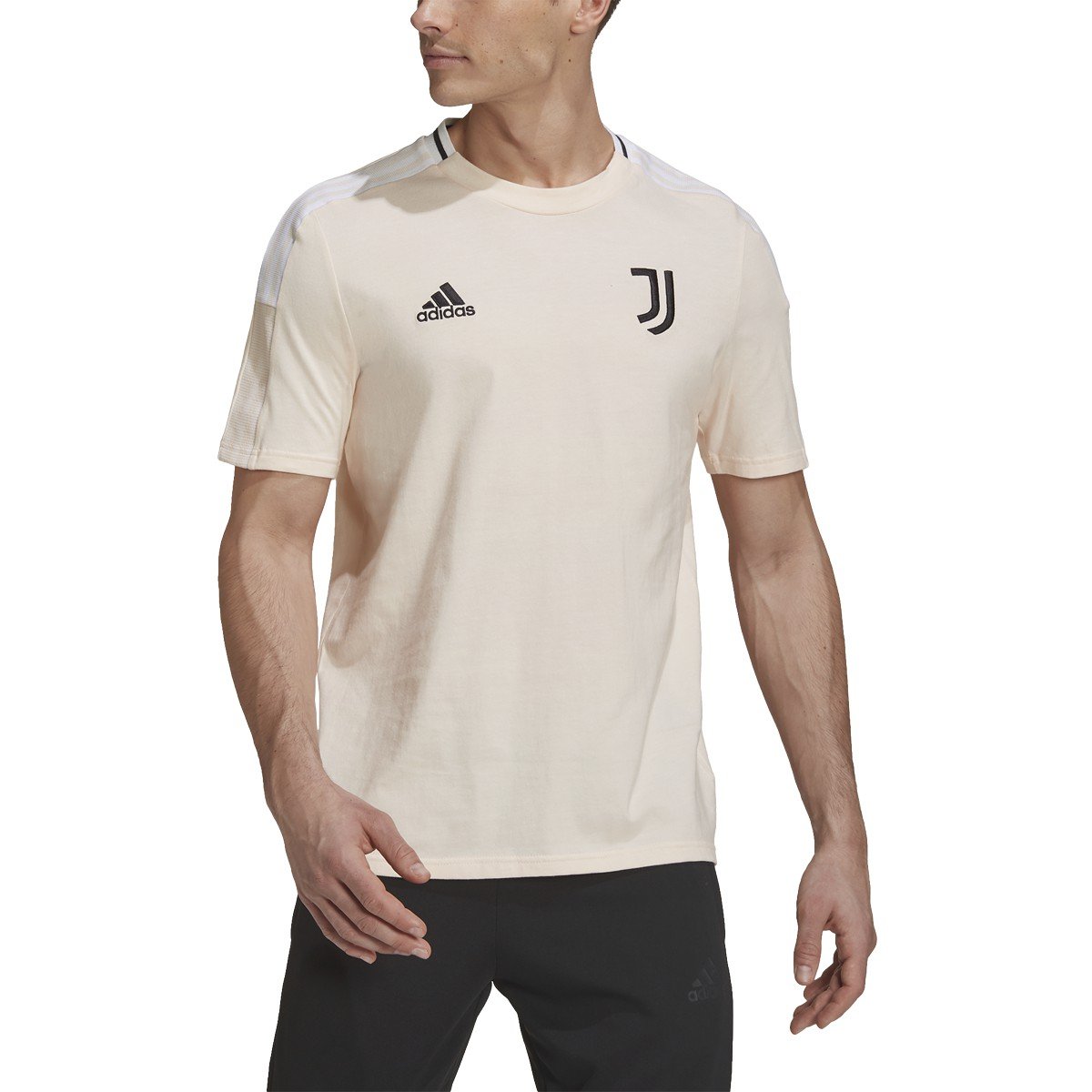 adidas Men's Juventus Tee | GK8608 Apparel Adidas Adult Small Pink Tint / Black 