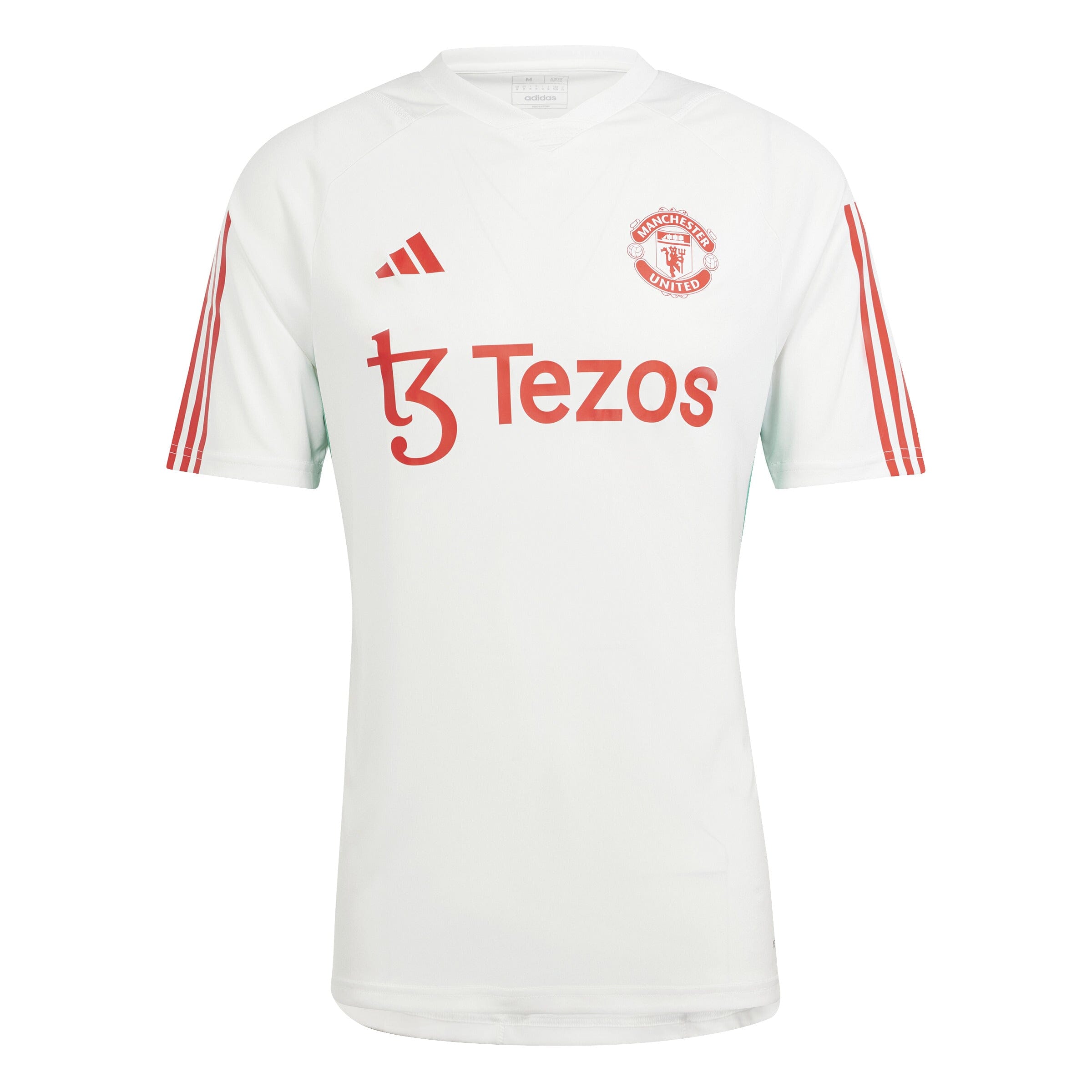 Adidas Manchester United Football Club Logo Crew Neck T-shirt White