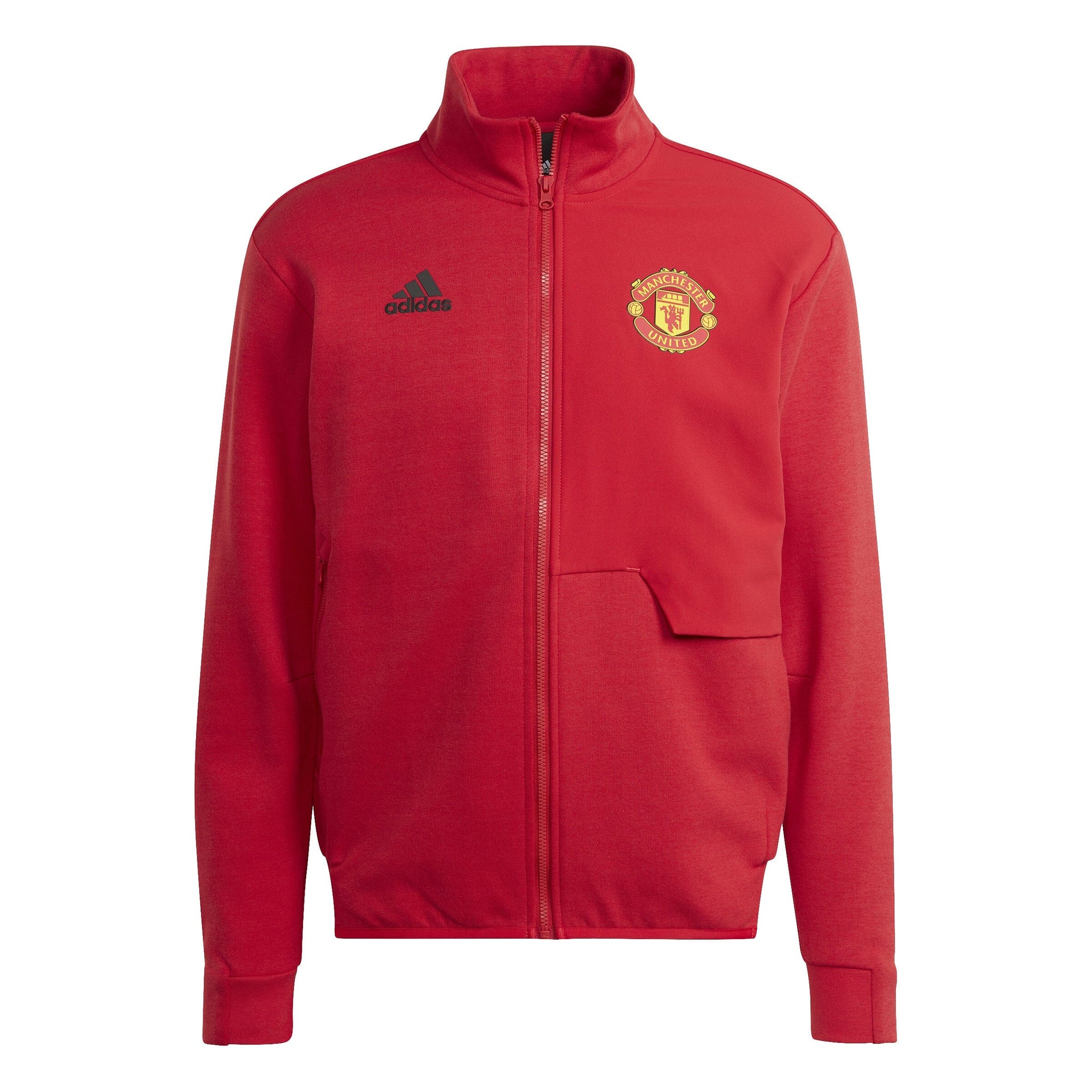 adidas Men's Manchester United 23/24 Anthem Jacket | IA8564 Jersey Adidas Adult Small Real Red 