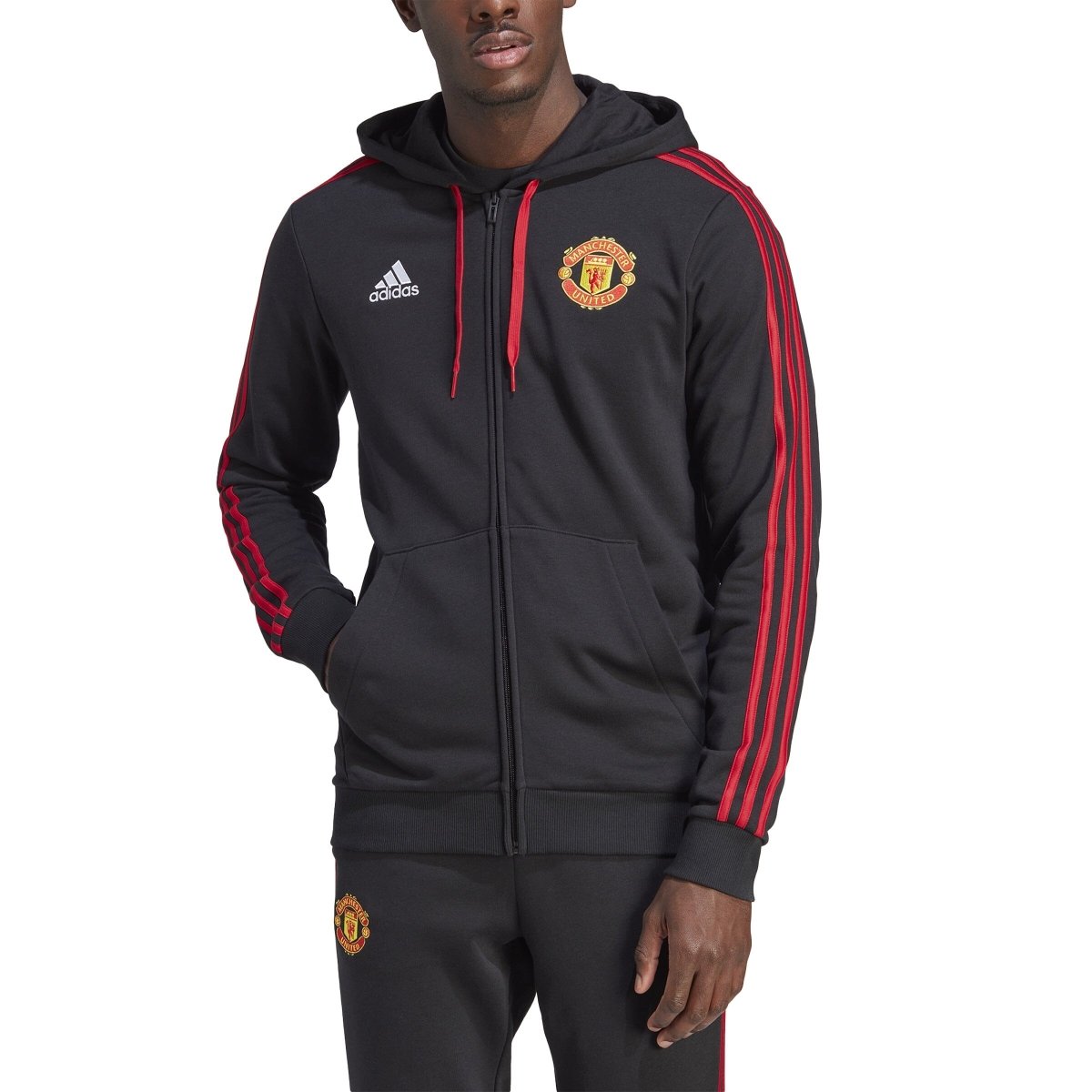 adidas Men's Manchester United FC 23/24 DNA Full Zip Hoodie