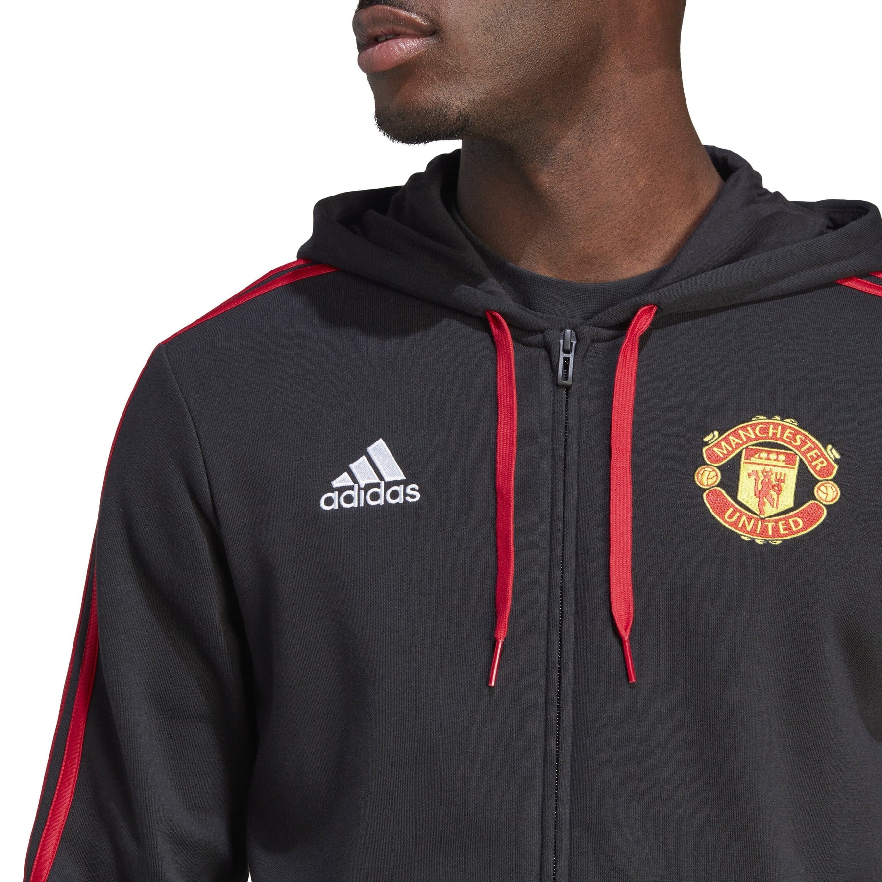 adidas Men's Manchester United FC 23/24 DNA Full Zip Hoodie | IA8529 ...