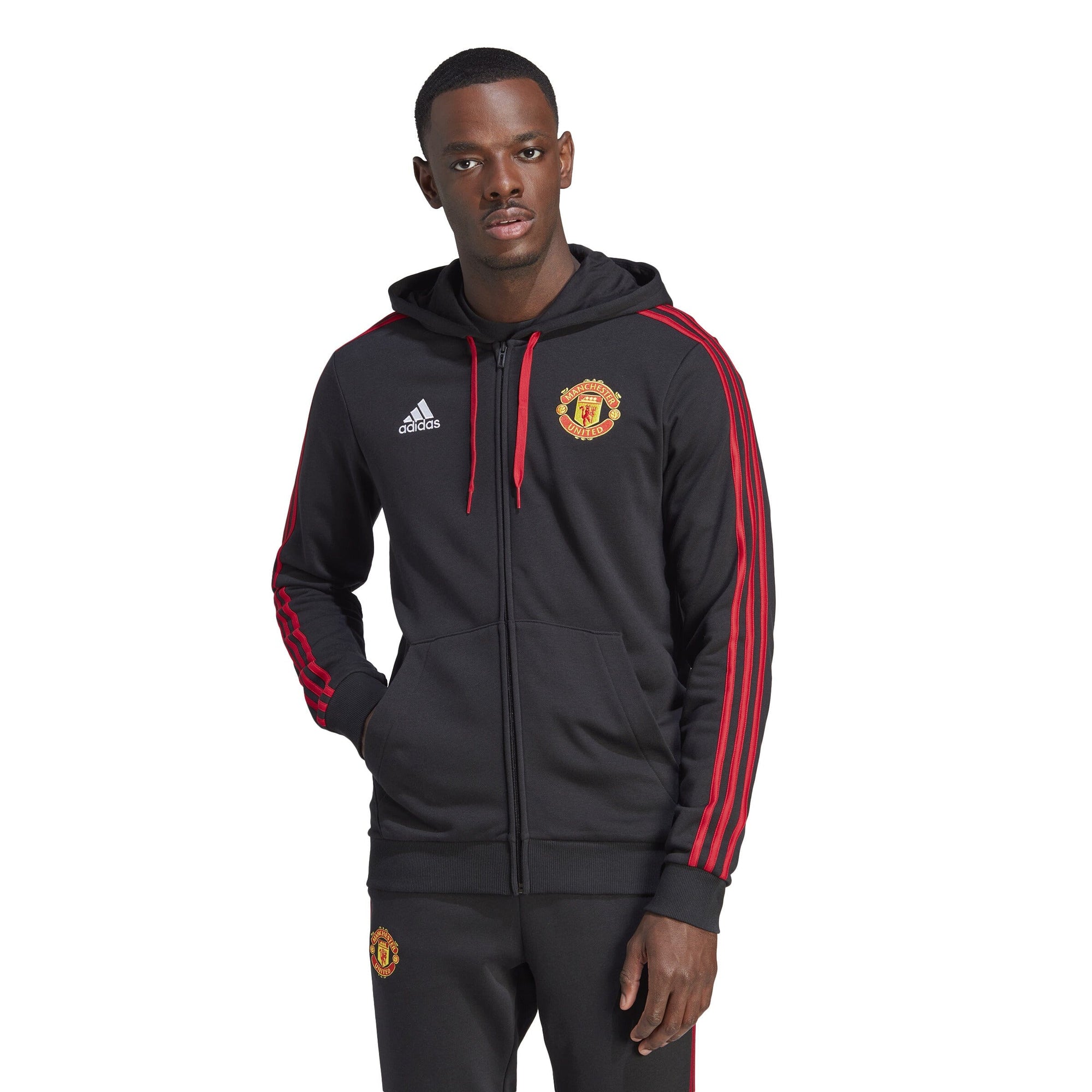 adidas Men's Manchester United FC 23/24 DNA Full Zip Hoodie | IA8529 Hoodie Adidas Adult Small 