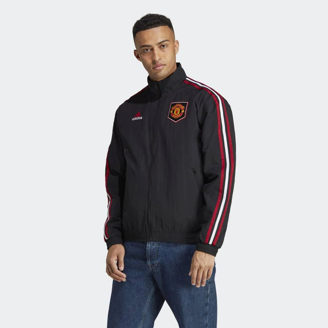 adidas Men's Manchester United FC Anthem Reversible Jacket | HT1997 Track Jacket Adidas 