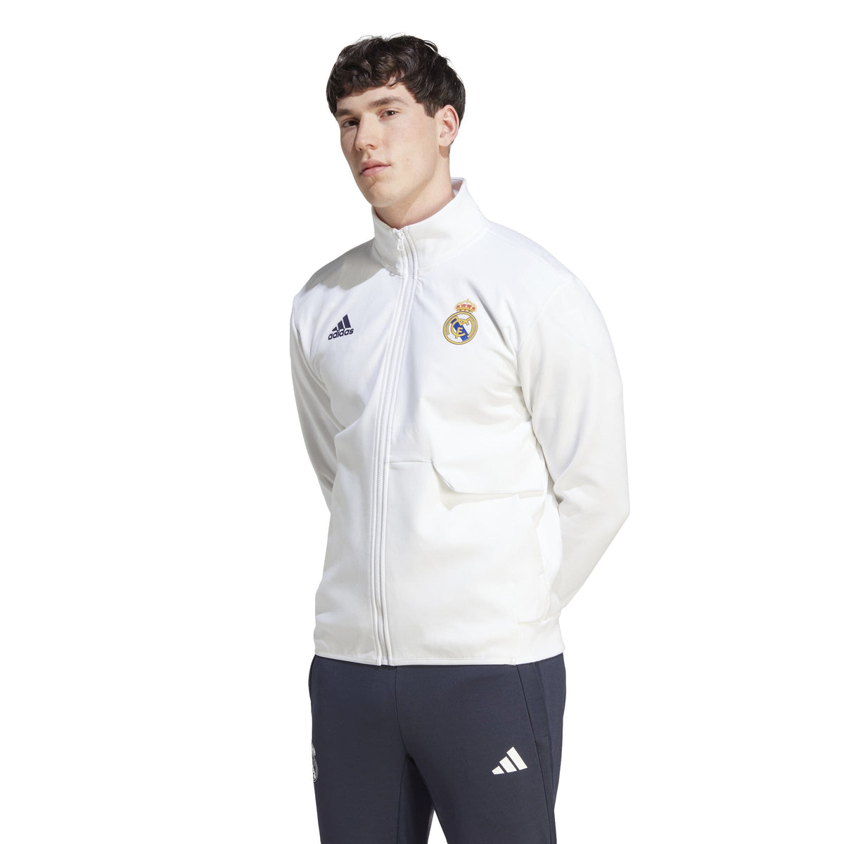 adidas Men&#39;s Real Madrid 2023/2024 Anthem Jacket | HY0643 Apparel Adidas Adult Small Legend Ink 