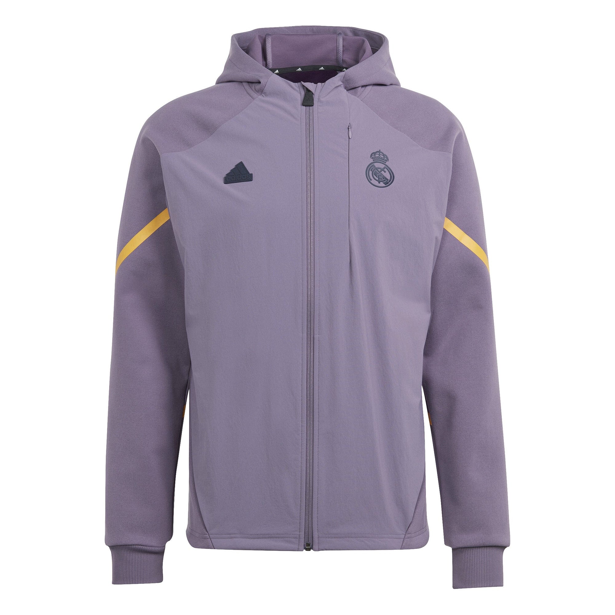 adidas Men's Real Madrid 2023/2024 D4GMD Full Zip Hoodie | HY0635 Jacket Adidas Adult Small Shadow Violet 
