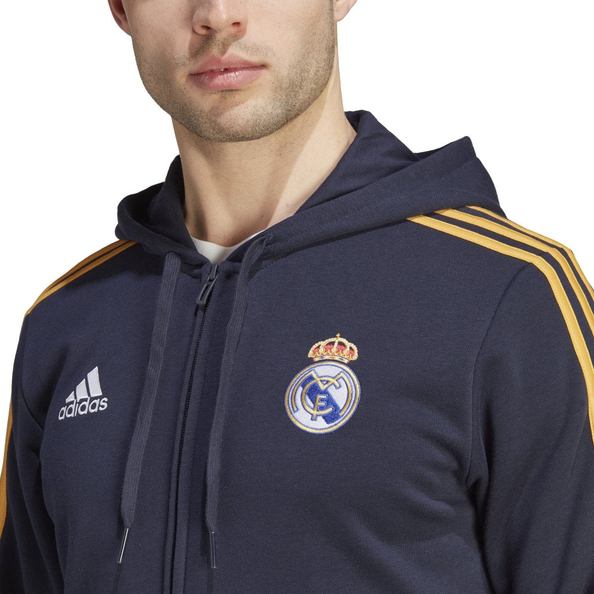 adidas Men's Real Madrid 2023/2024 DNA Full Zip Hoodie | HY0619 - Goal Kick Soccer