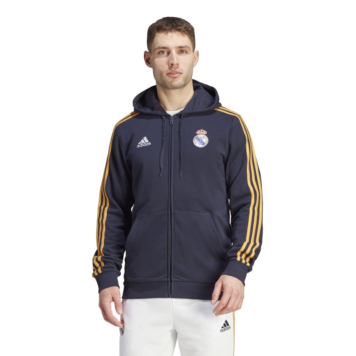 adidas Men's Real Madrid 2023/2024 DNA Full Zip Hoodie | HY0619 - Goal Kick Soccer