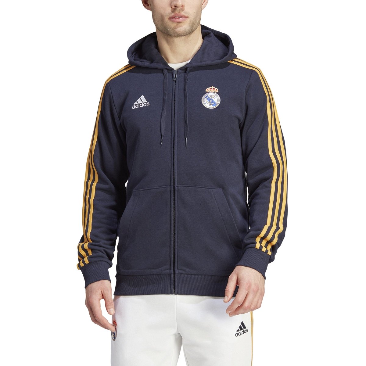 adidas Men's Real Madrid 2023/2024 DNA Full Zip Hoodie | HY0619 - Goal Kick Soccer
