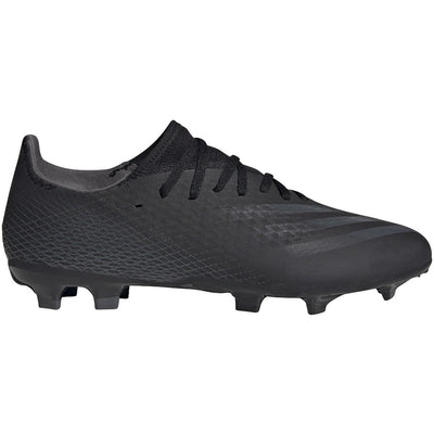 adidas Men's X Ghosted.3 Firm Ground Soccer Shoe | EH2833 Soccer Shoes Adidas 7.0 Black/Black/Grey 