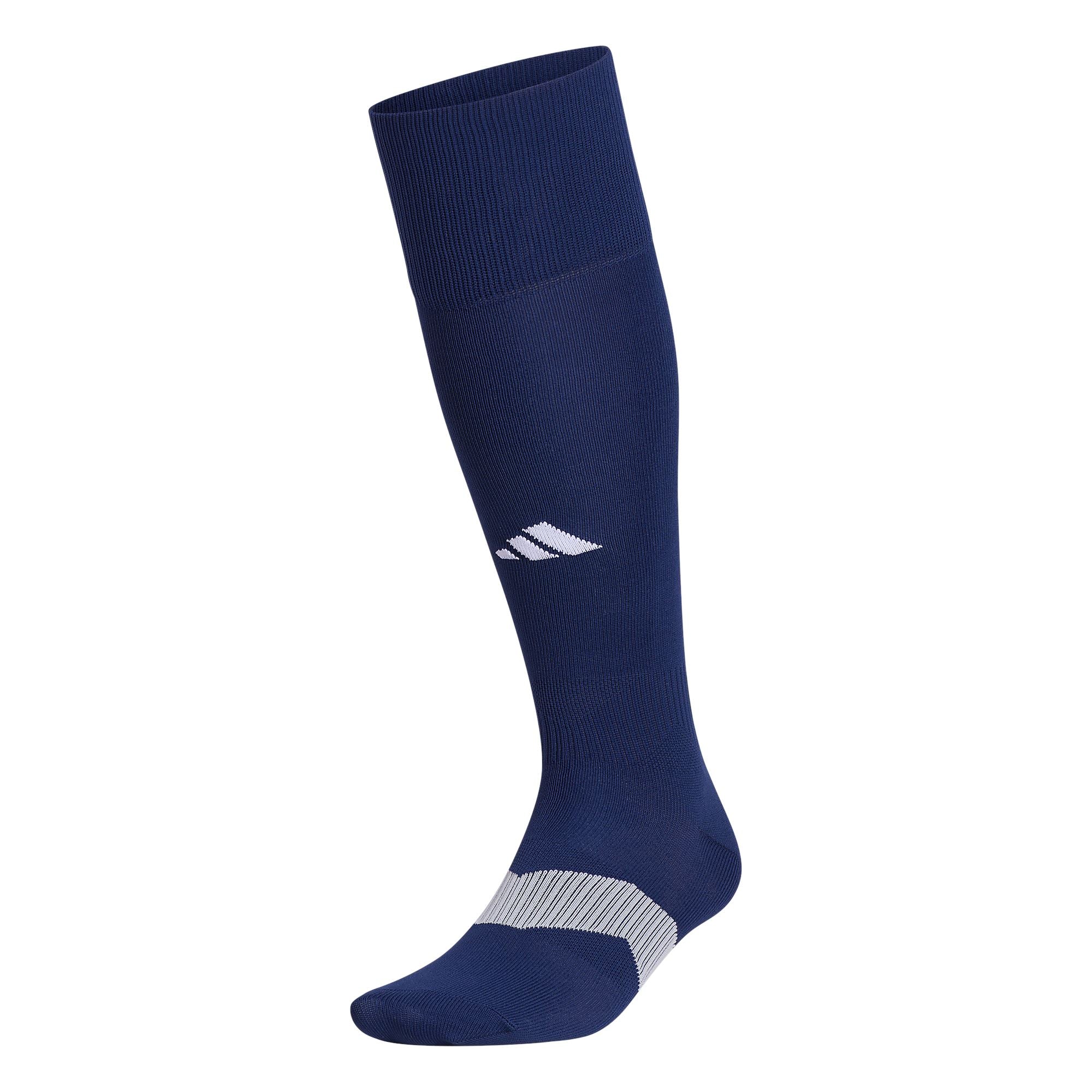 adidas Metro 6 OTC Soccer Socks Soccer Socks Adidas Small Team Navy Blue / Clear Grey / White 