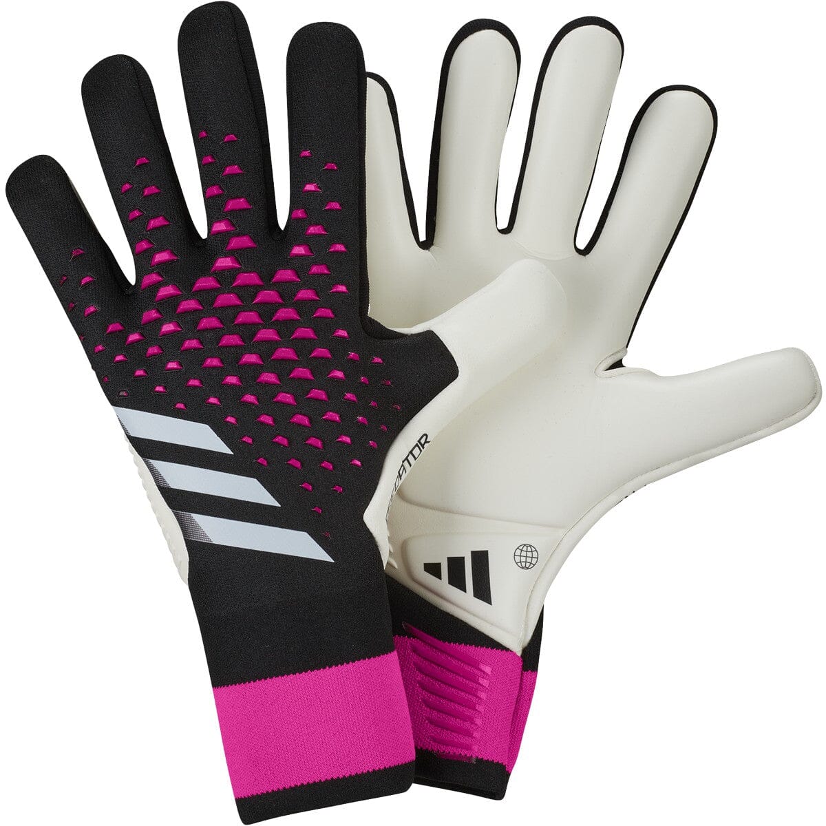 adidas Predator Gloves Pro | HN3345 Goalkeeper Gloves Adidas 8.5 Black / White / Team Shock Pink 