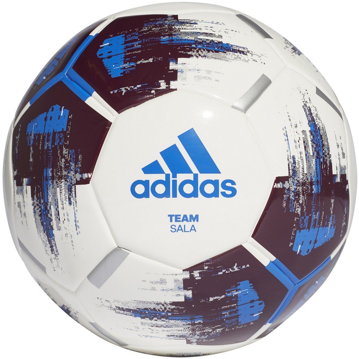 adidas Team Sala | CZ2231 Soccer Ball Adidas White/Maroon/Blue/Silver Met 