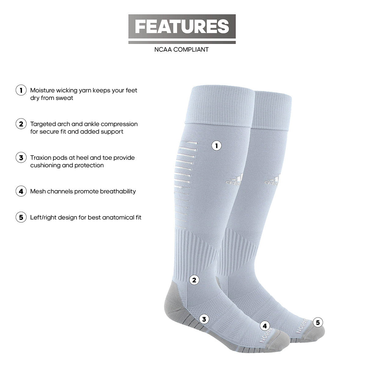 adidas Team Speed II Soccer Sock | 5151517B Socks Adidas 