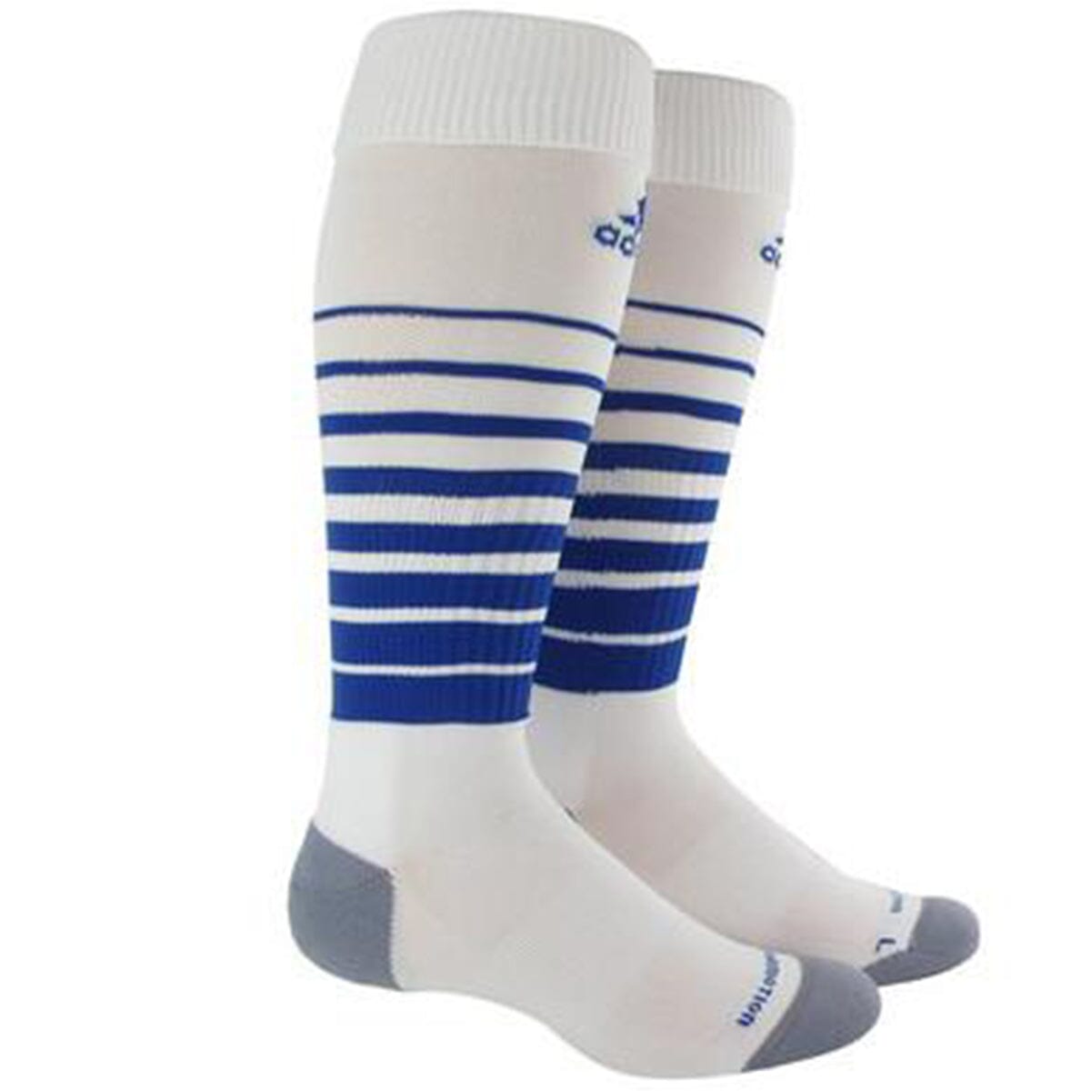 adidas Team Speed Sock (White/Cobalt) Soccer Socks adidas Small White/Cobalt 