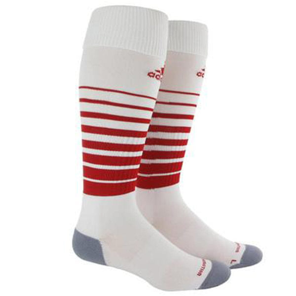 Adidas Team Speed Sock (White/Red) Soccer Socks Adidas Small White/Red 