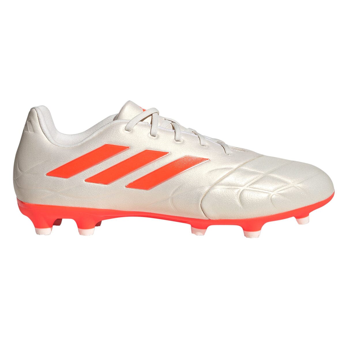 adidas Unisex Copa Pure.3 FG Soccer Cleats | HQ8941 Cleats Adidas 5 Off White / Team Solar Orange / Off White 