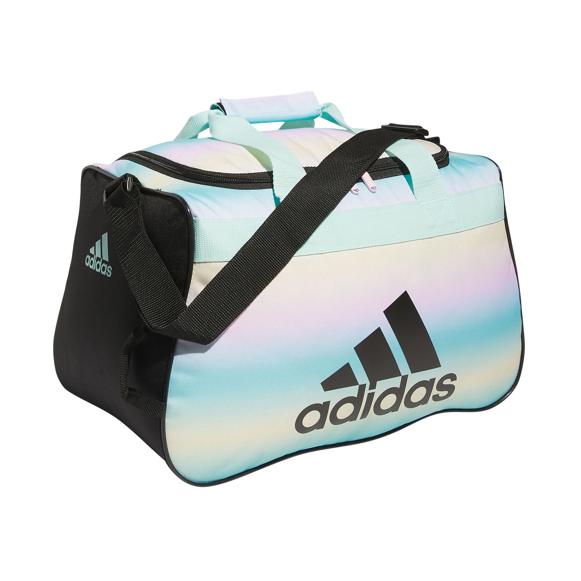 adidas Unisex Diablo Small Duffel Bag Bags Adidas OSFA Gradient Flash Aqua / Black 