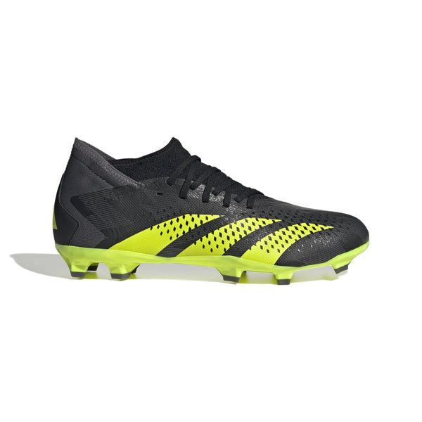 adidas Unisex Predator Accuracy Inj.3 Firm Ground Cleats | IG0770 Soccer Cleats Adidas 6 Core Black / Team Solar Yellow 2 / Grey Five 