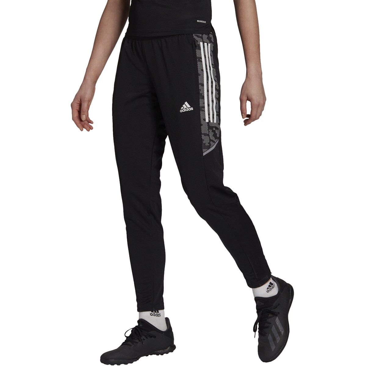 Adidas Womens Pants Tiro 15 Training Black White Stripe Large Soccer  Climacool L 