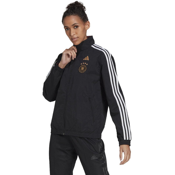 adidas Women&#39;s Germany 2022 Anthem Jacket | HC1278 Jacket Adidas Small Black/White 