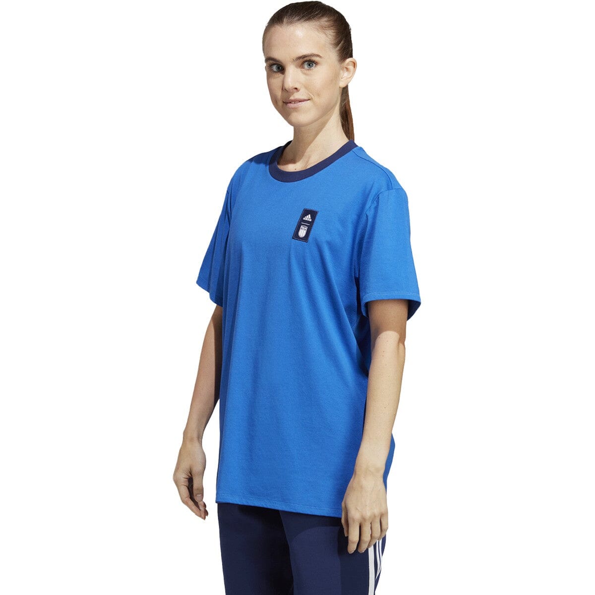 adidas Women's Italy 2023 Tee | HT2189 Shirt Adidas Small Blue 
