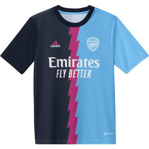 adidas 2023 Arsenal Pre-Match Jersey - Navy-Magenta-Sky Rush