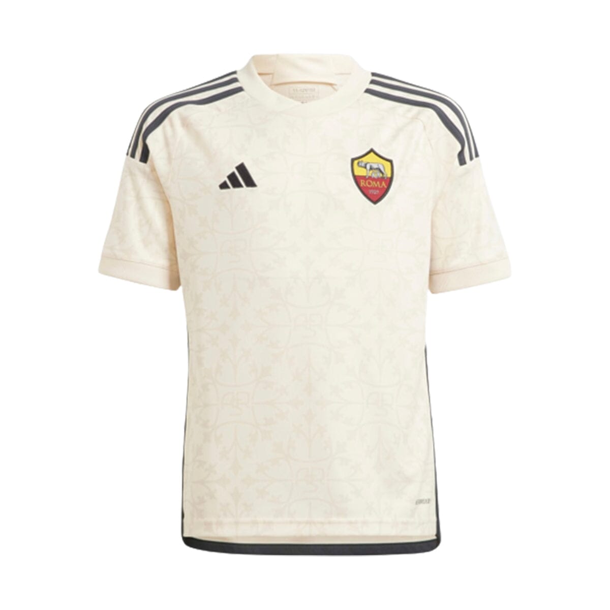 adidas Youth AS Roma 23/24 Away Jersey | IK7161 Jersey Adidas Youth Medium Ecru Tint 