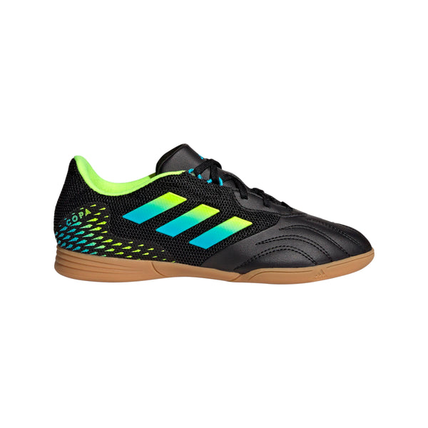 adidas Youth Copa Sense.3 Indoor Sala J | GW6876 Shoes Adidas 1 Core Black / Bright Cyan / Team Solar Yellow 