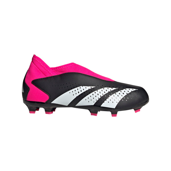 adidas Youth Predator Accuracy.3 LL Firm Ground Soccer Cleats | GW4606 Cleats Adidas 11K Core Black / FTWR White / Team Shock Pink 2 