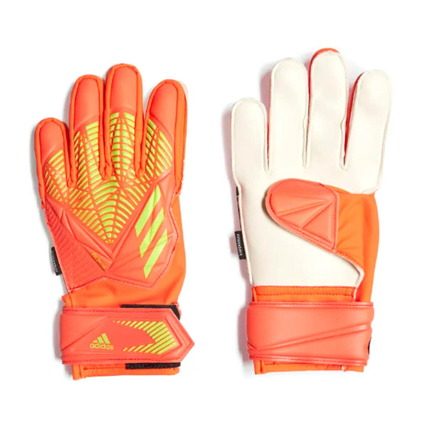 adidas Youth Predator Edge Fingersave Match Gloves | HC0601 Goalkeeper Gloves Adidas 4.5 Solar Red / Team Solar Green / Team Solar Green 