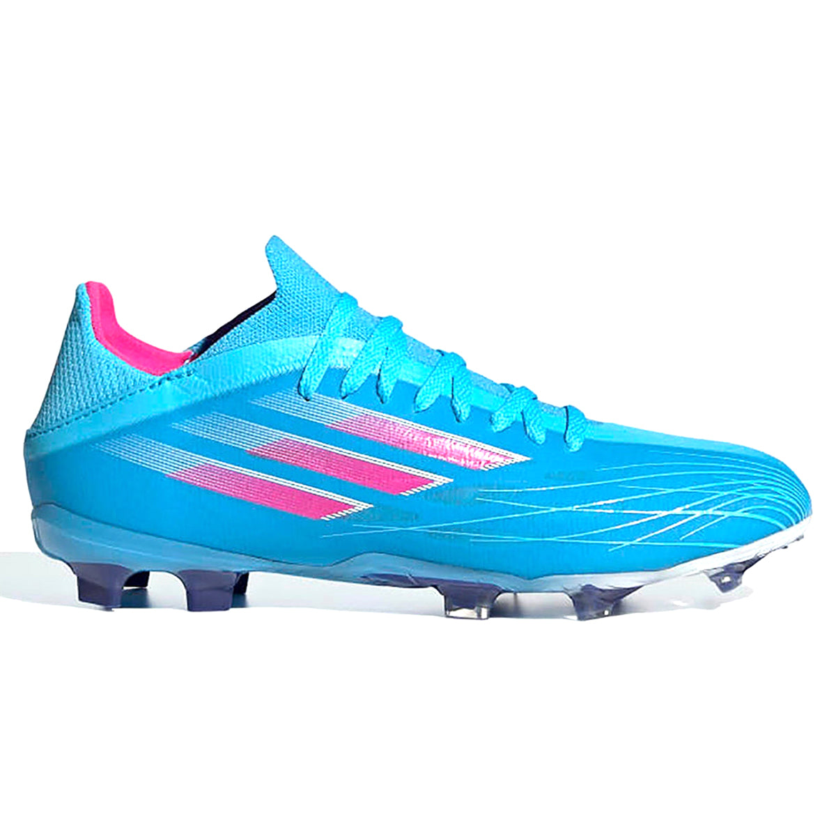 adidas Youth X Speedflow.1 FG Soccer Cleats | GW7461 Soccer Shoes Adidas 1 SKY RUSH/TEAM SHOCK PINK/FTWR WHITE 