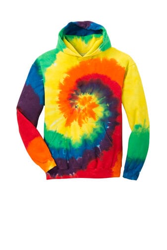 Adult Tie-Dye Pullover Hooded Sweatshirt Shirts & Tops The Tie Due Clothing Co. Small Rainbow 