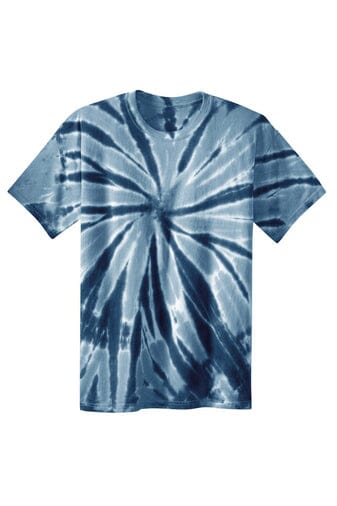 Adult Tie-Dye Tee Port & Company Small Navy 