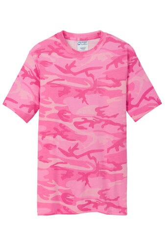 Adult Tie-Dye Tee Port & Company Small Pink Camo 